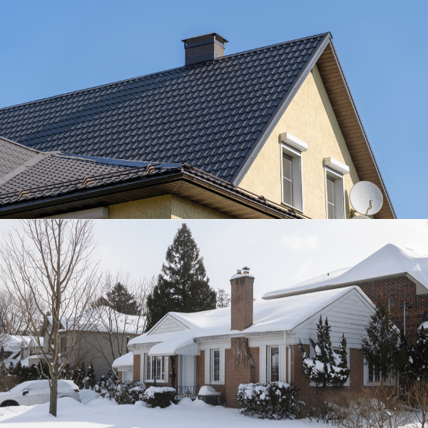 Utah home roof shown across four seasons symbolizing cost changes
